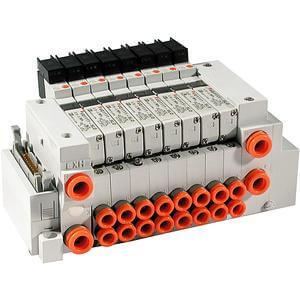 10/21-VV5Q12, 1000 Series, Base Mounted Manifold, Plug Lead Unit, Clean Series