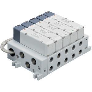 VV5Q51-L, 5000 Series, Base Mounted Manifold, Plug-in, Lead Wire Cable