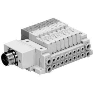 SS5V4-W10C, 4000 Series, Tie Rod Base Manifold, Circular Connector