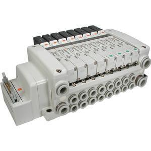 VV5QC11-P, 1000 Series, Base Mounted Manifold, Plug-in, Flat Ribbon Cable