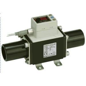 PF3W7-U, Digital Water Flow Sensor, PVC Piping, 2-Screen 3-Color Display, IP65, 10-250 Lpm