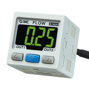 PFM3, Digital Flow Monitor, 2-Color Display, IP40, for PFM Sensors