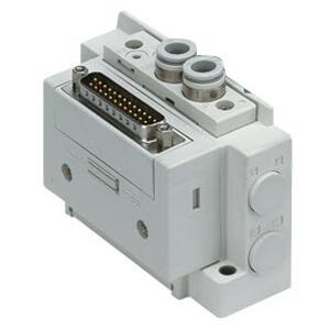 25A-SS5Y5-12, 5000 Series Manifold, D-sub Connector, Flat Ribbon Cable, PC Wiring System (IP40)