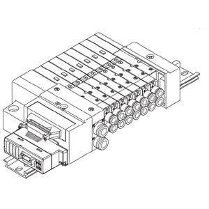 10-SS5Q23, 2000 Series Manifold,  Plug-in Type, Clean Series