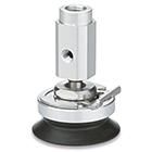 ZP3E-YF*UM, Compact Pad, Lateral Vacuum Inlet w/Ball Joint Adapter