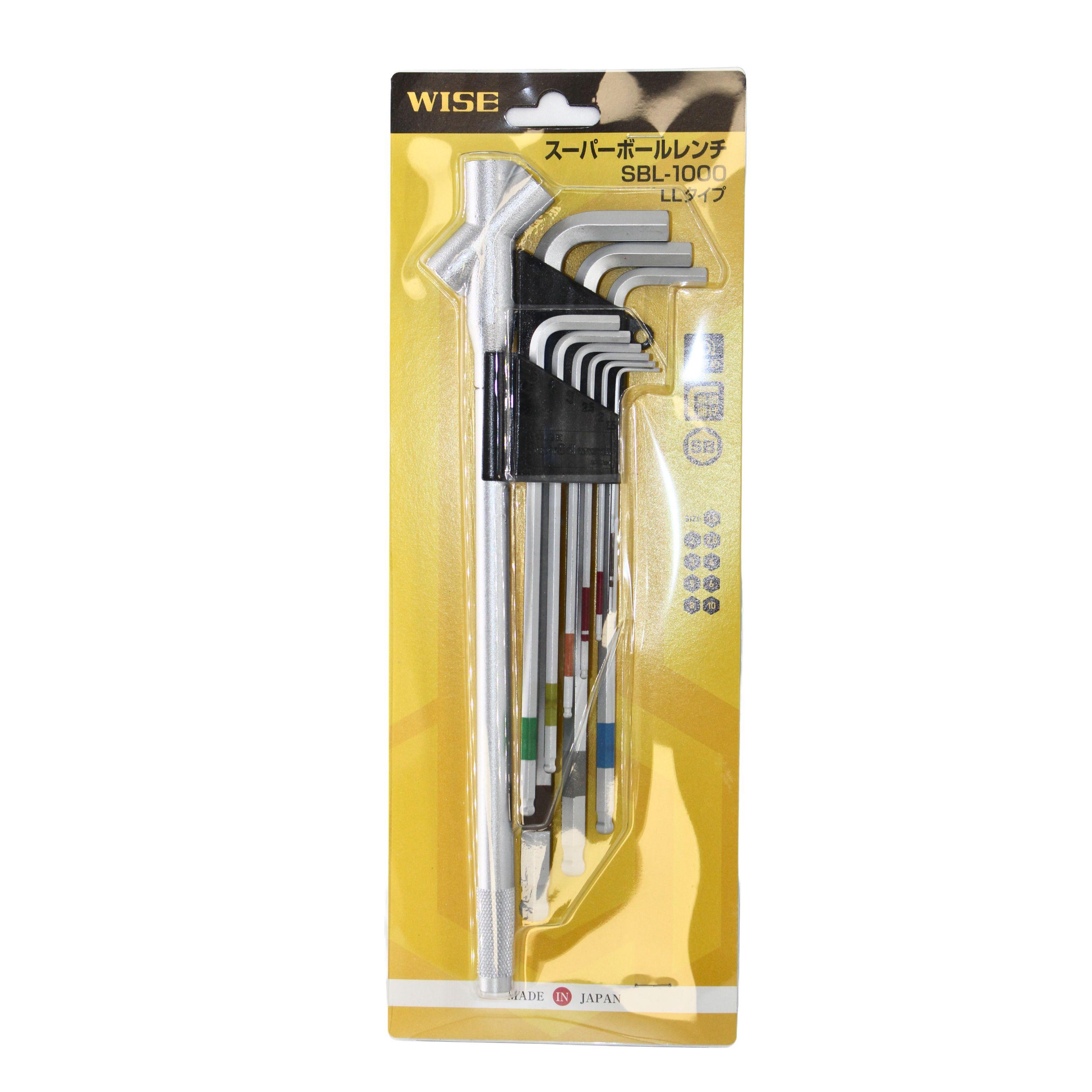 SBL-1000 Ball Point Hex Key Wrench Set of 9