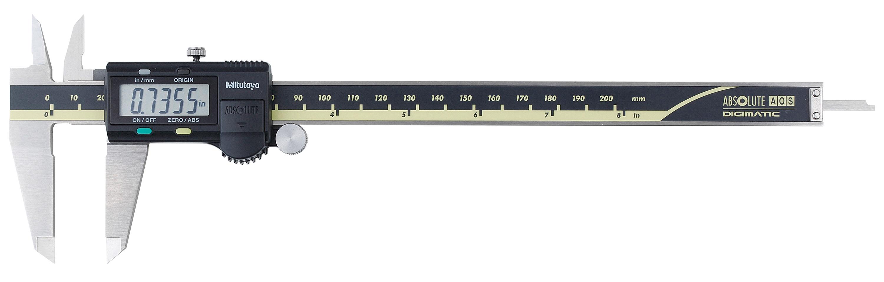 Precision Measuring Tools - Digimatic Caliper - DIGIMATIC CALIPER, 8"/200MM, W/O OUTPUT (REPLACEMENT FOR - 500-197-30)
