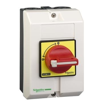 SCHNEIDER, VCF02GE, LOAD BREAK SWITCH, ENCL, 10A, 3P, IP65, 0.6KG