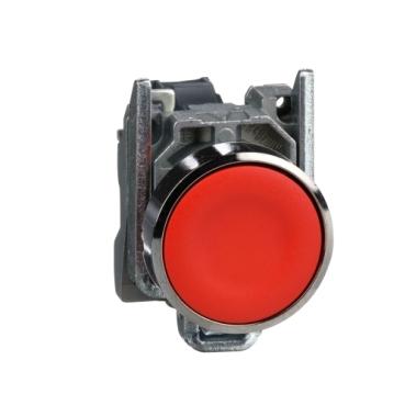 SCHNEIDER, XB4BA42, PUSH BUTTON SWITCH, RED, DIA:22MM, 0.1KG
