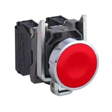 SCHNEIDER, XB4BA45, PUSH BUTTON SWITCH, RED
