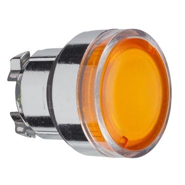 SCHNEIDER, ZB4BW35, HEAD FOR ILLUMINATED PUSH BUTTON, HARMONY XB4, METAL, FLUSH, ORANGE, 22MM, SP...